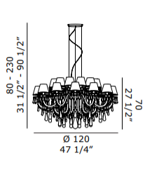 Murano Stella 24-Light Chandelier