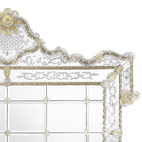 Murano Horizontal Mirror Crystal Gold